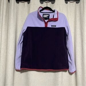 Lands' End Pink and Purple Fleece Pullover